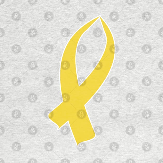 Awareness Ribbon (Gold) by BlakCircleGirl